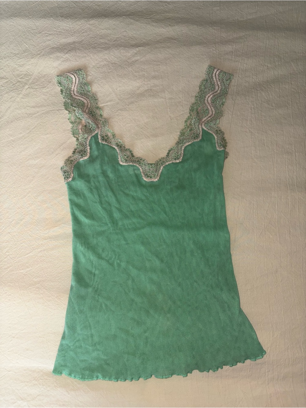 Honeydew Intimates Green Lace-Trim Camisole